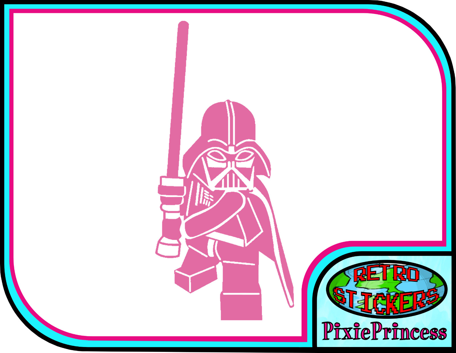 Star Wars Lego Darth Vader C Vinyl Sticker Car Bike Truck Window Wall Art Movie