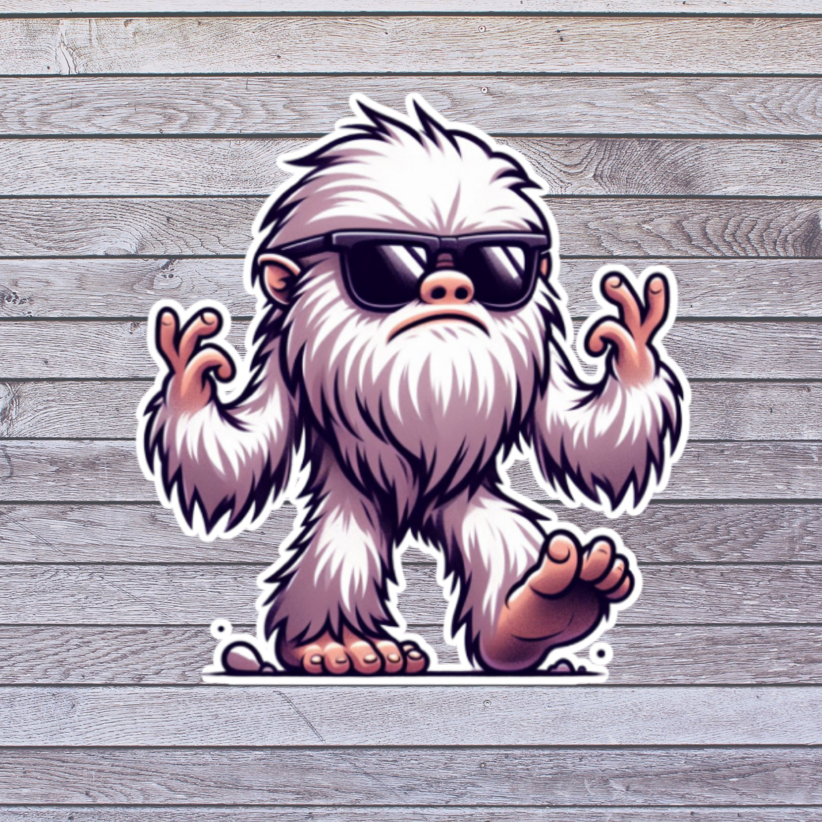 Bigfoot Sticker Vinyl Decal Funny Dancing Yeti Sunglasses Cartoon