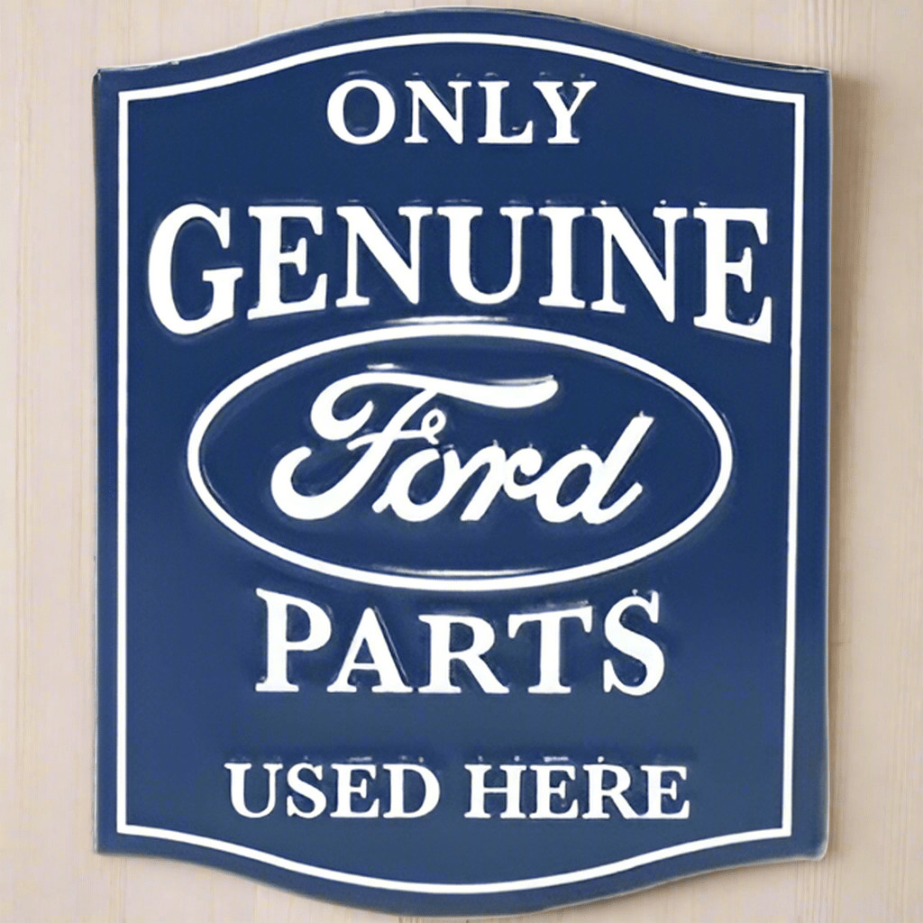 Ford Genuine Parts Embossed Metal Magnet (2.5" x 3")