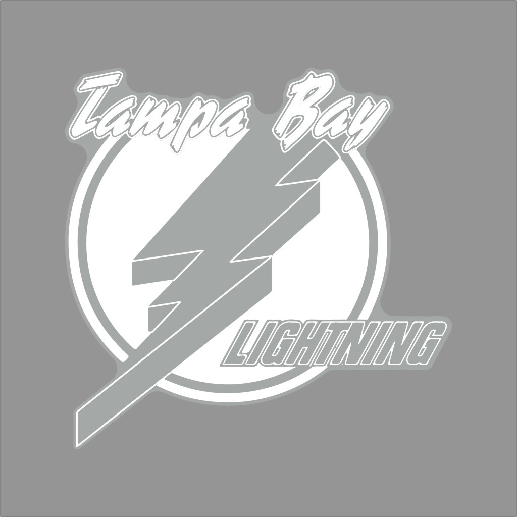 Tampa Bay Lightning #9 NFL Team Logo 1 Color Vinyl Decal Sticker Window Car Wall