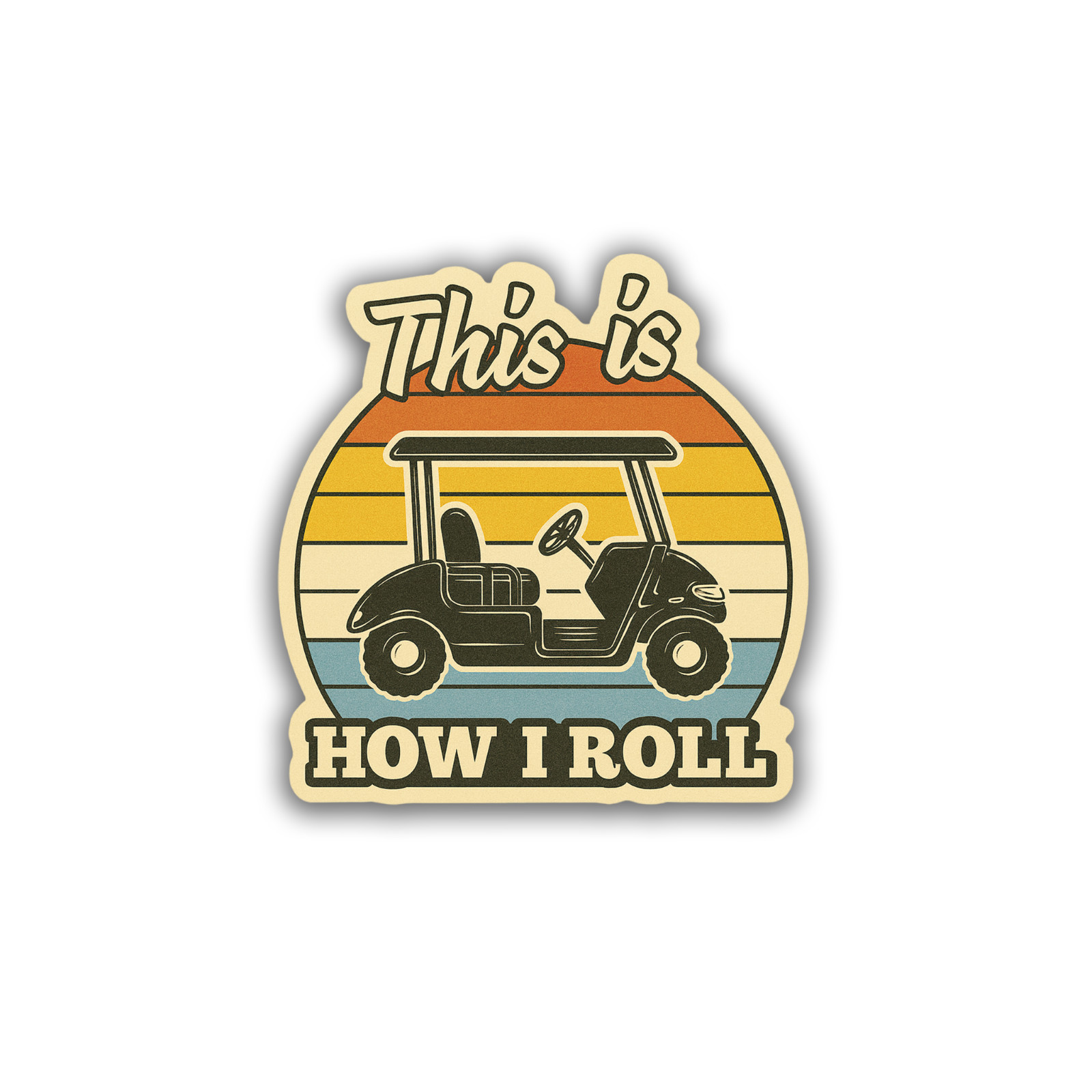 Golf Cart Sticker 4 Inch Vinyl Decal Waterproof Funny Sticker