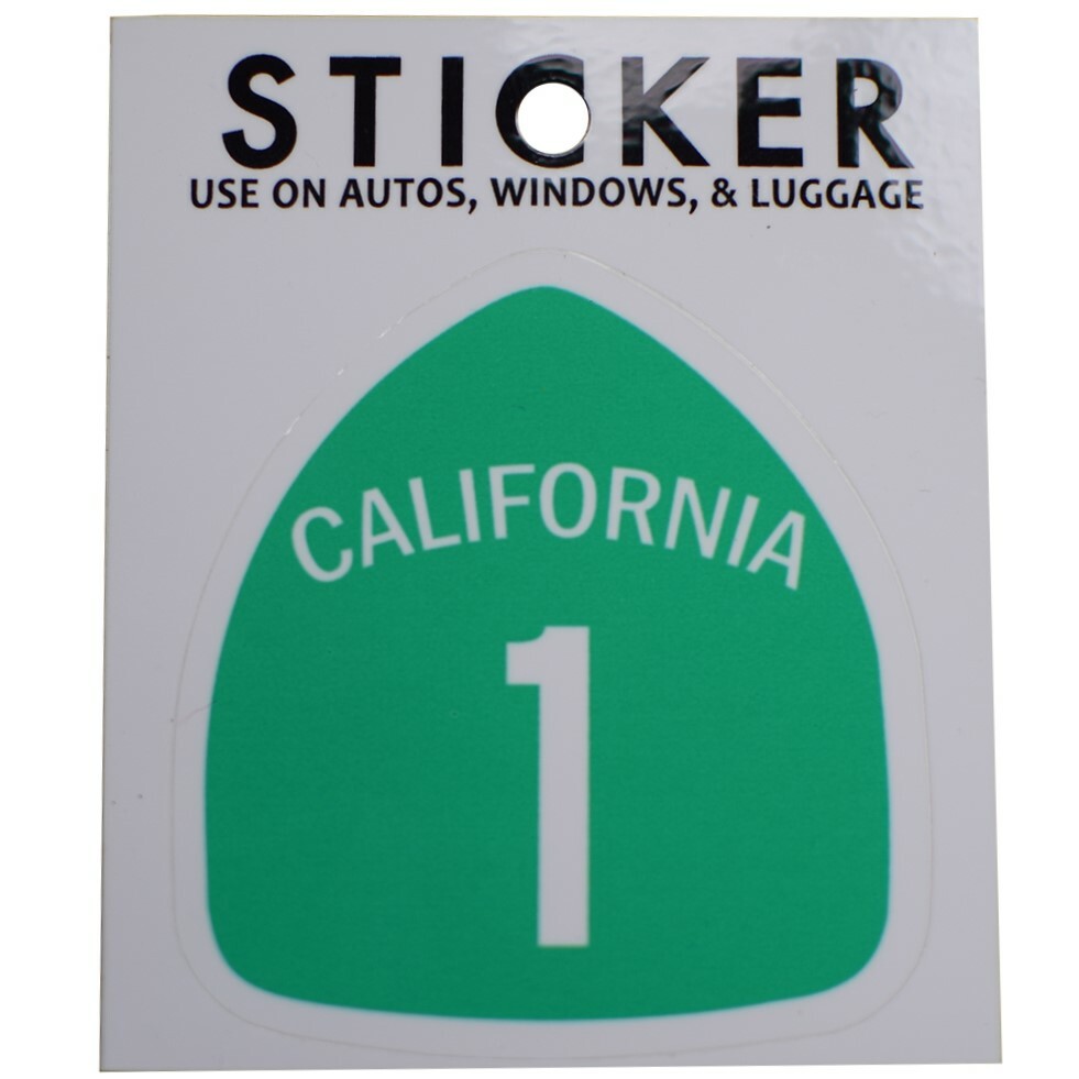California Sticker – Highway 1 Vinyl Decal, Fade Proof, UV Protection 2-5/8"