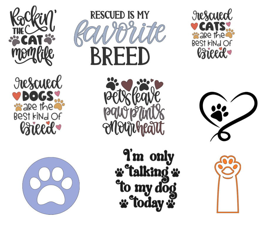 Pet Theme Car Window Decals (PLEASE READ DESCRIPTION FOR DETAILS)