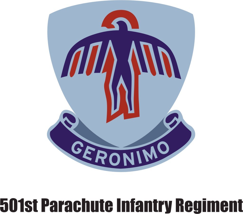 U.S. Army 501st Parachute Infantry Regiment Wall Vinyl Decal Sticker Military