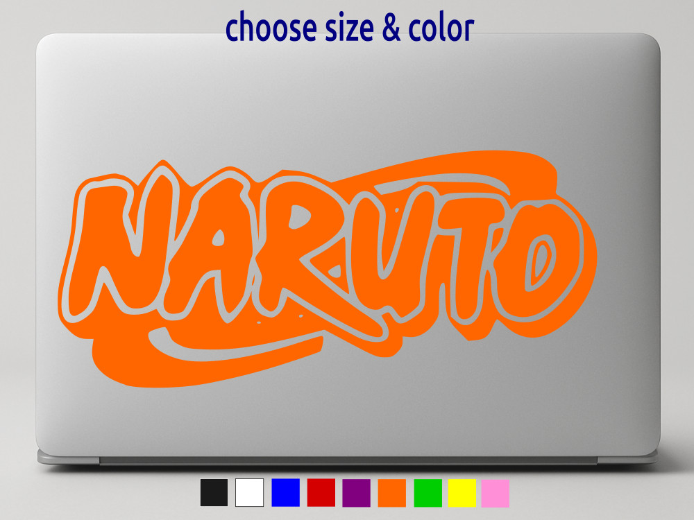 NARUTO BOLD LOGO Anime Vinyl Laptop Decal Car Window Sticker CHOOSE SIZE COLOR