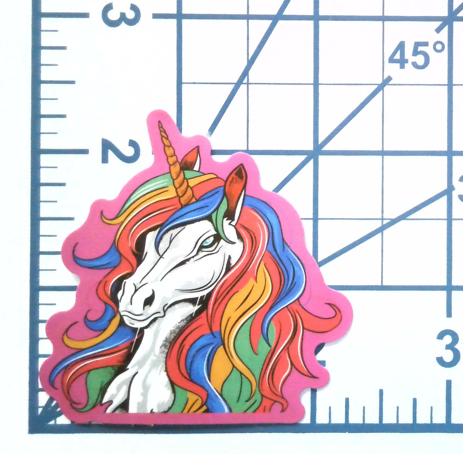 Unicorn Rainbow Mane Sticker Die Cut Vinyl Decal Fantasy Magic Journal Laptop