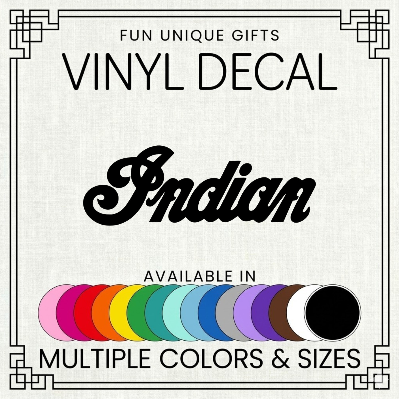 Indian motorcycle Vinyl Decal Sticker -Multiple Colors & Sizes- SHIPS FREE!