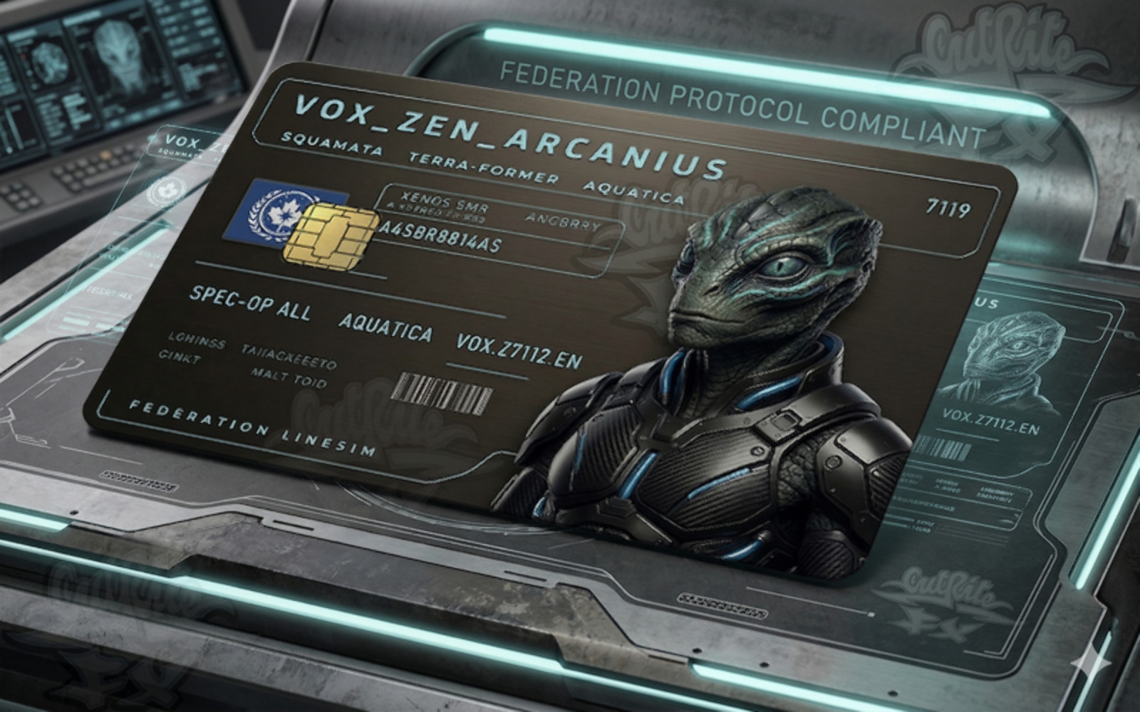 Xeno-ID Galactic Federation | Sci-Fi Alien & Cryptid Credit Card Skins
