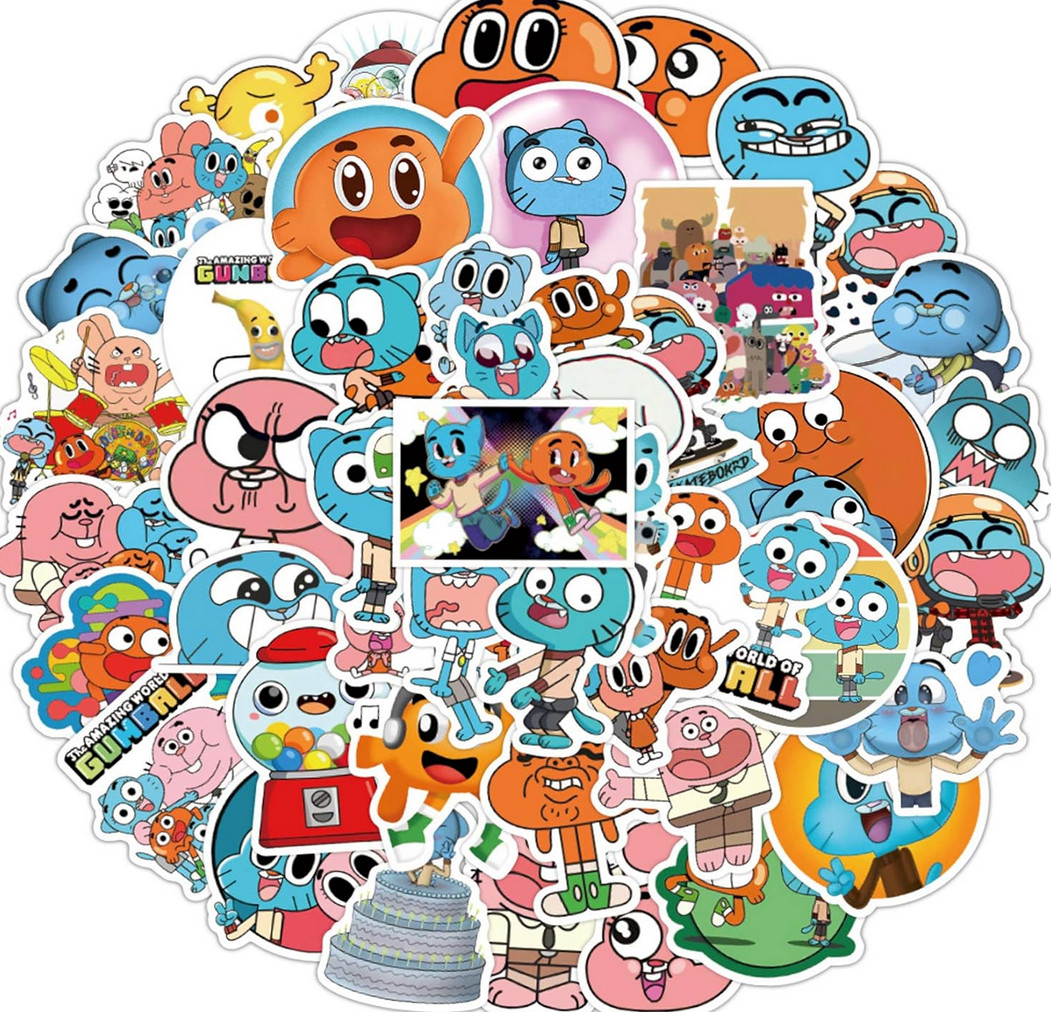 LOT OF 10 PCS random THE AMAZING WORLD OF GUMBALL watterson blue cat characters