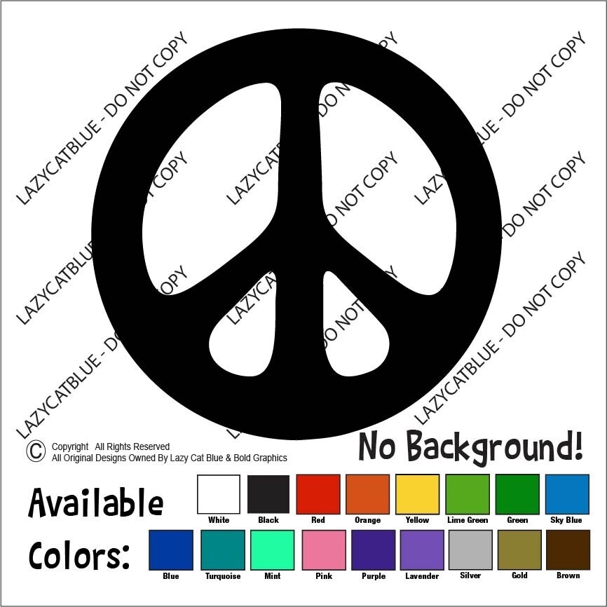 Peace Sign Vinyl Decal Sticker Hippie Symbol Love 70s Retro Life Groovy World