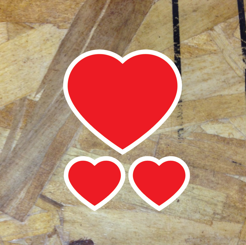 Heart Sticker Vinyl Decal Love 3 Stickers Car Truck Device Laptop Choose Size 4"