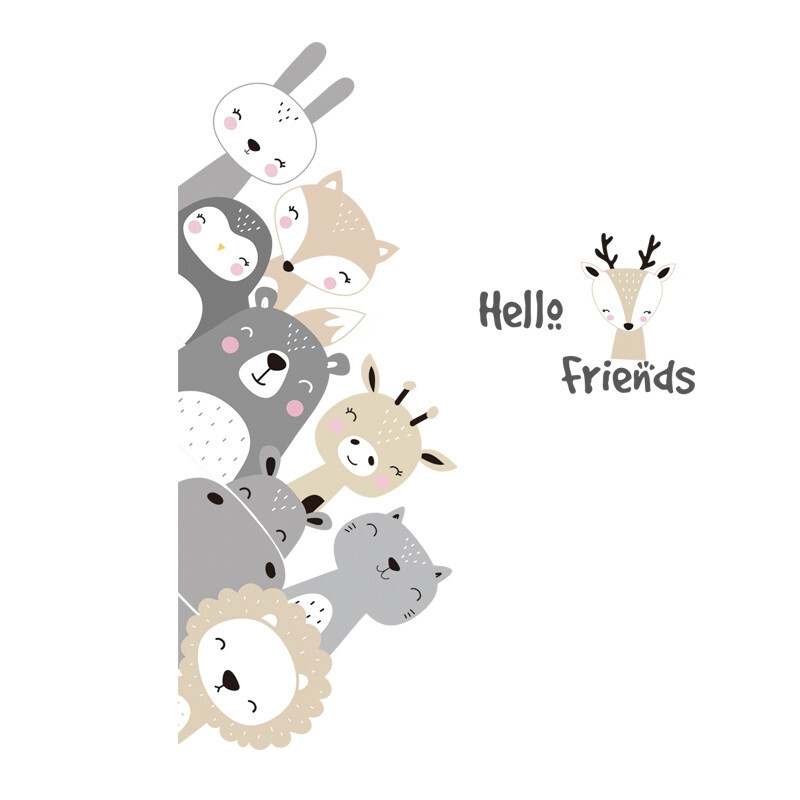 Animals Friends Wall Sticker 79x58cm Wall Sticker Room Bedroom Wall 