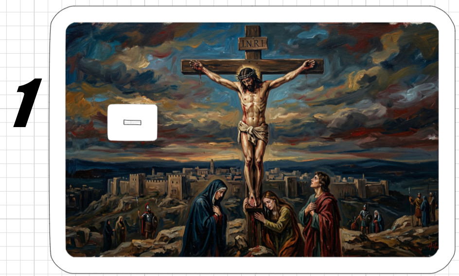 Jesus Christ Art ATM DEBIT CREDIT CARD Skin Sticker God Bible Gift Cross Love US