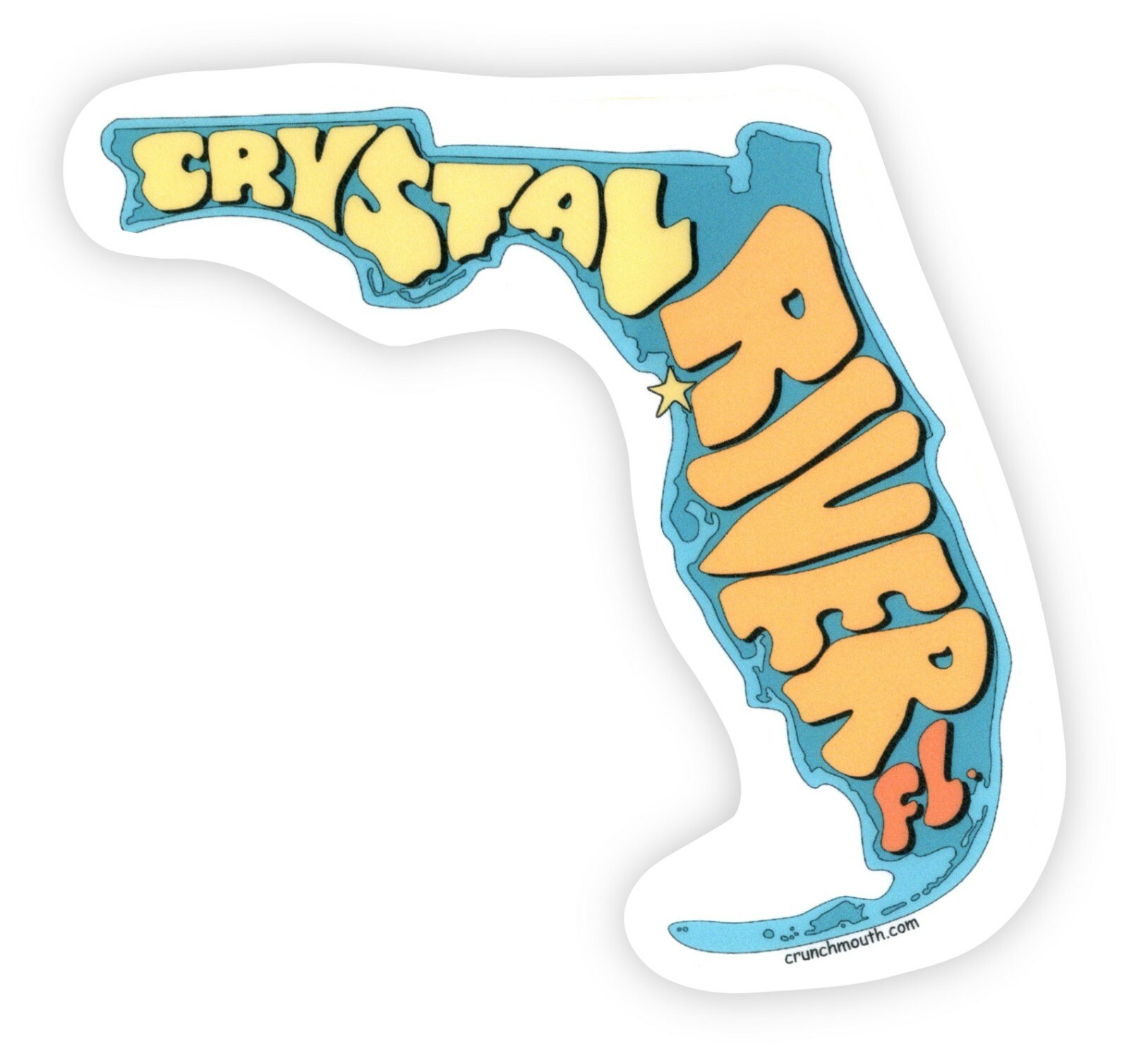 CRYSTAL RIVER FLORIDA TRAVEL DECAL BUMPER STICKER RETRO VINTAGE
