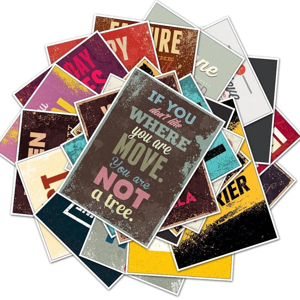 INSPIRATIONAL TYPOGRAPHY Vinyl Stickers [G] MOTIVATIONAL Reminder LAPTOP Decals