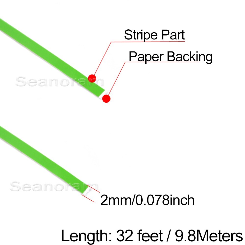 1/12" 2mm Green DIY Home Shop Bar Pinstriping Pin Stripe Decal Vinyl Sticker