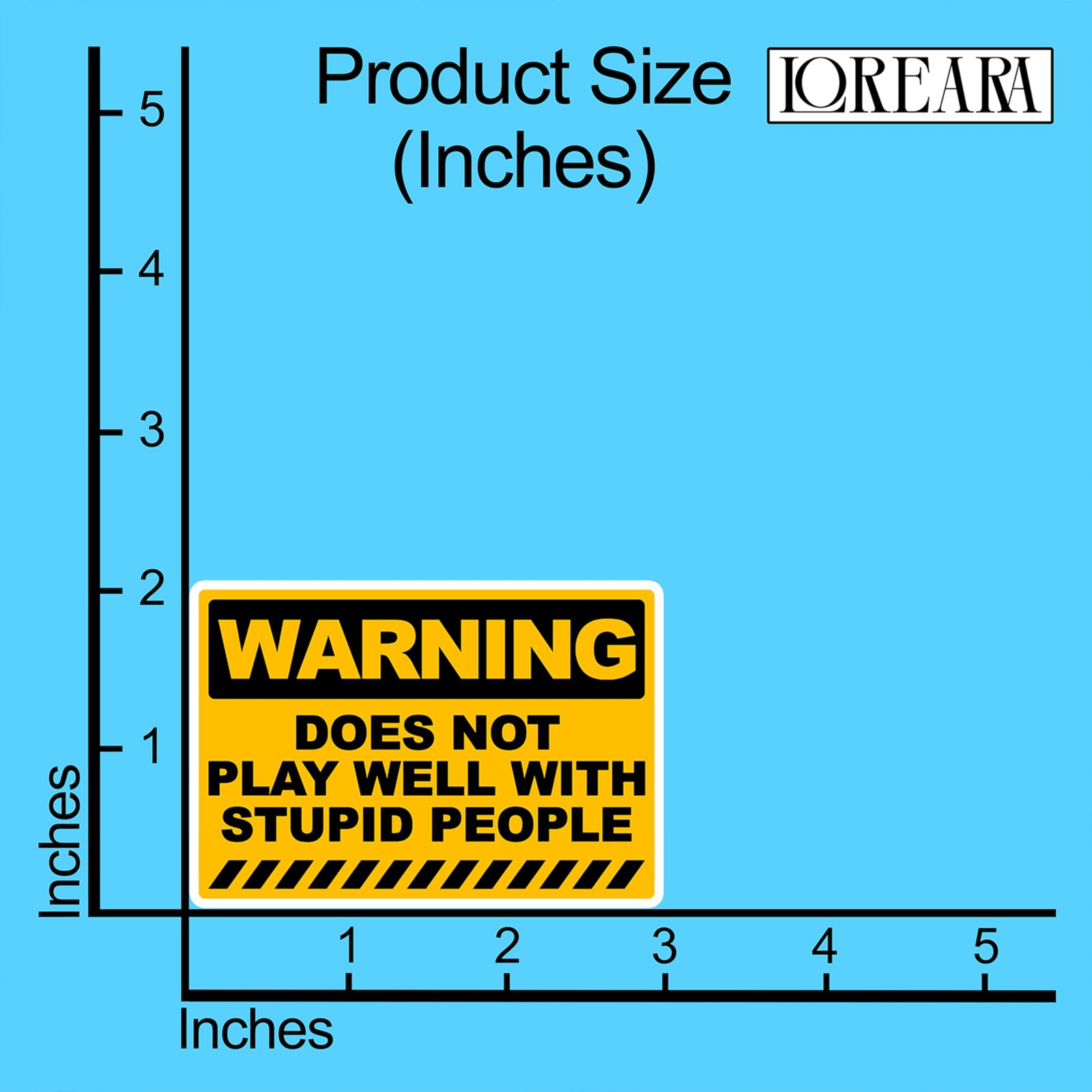 LOREARA Funny Stupid People Sticker 3×2.1 Inches