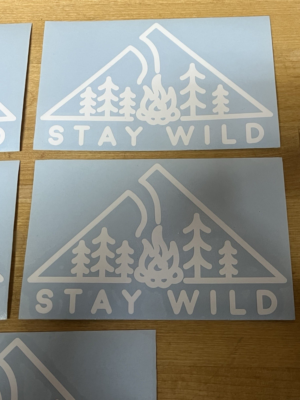 Lot of 5 STAY WILD Large Diecut Stickers