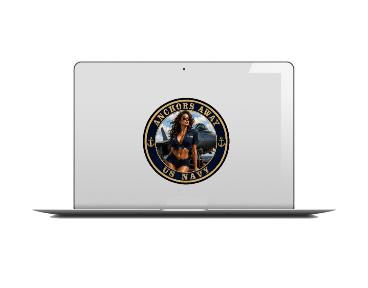 US Navy Anchors Away – 4" Handmade Vinyl Decal Auto Cooler Laptop Toolbox Decor