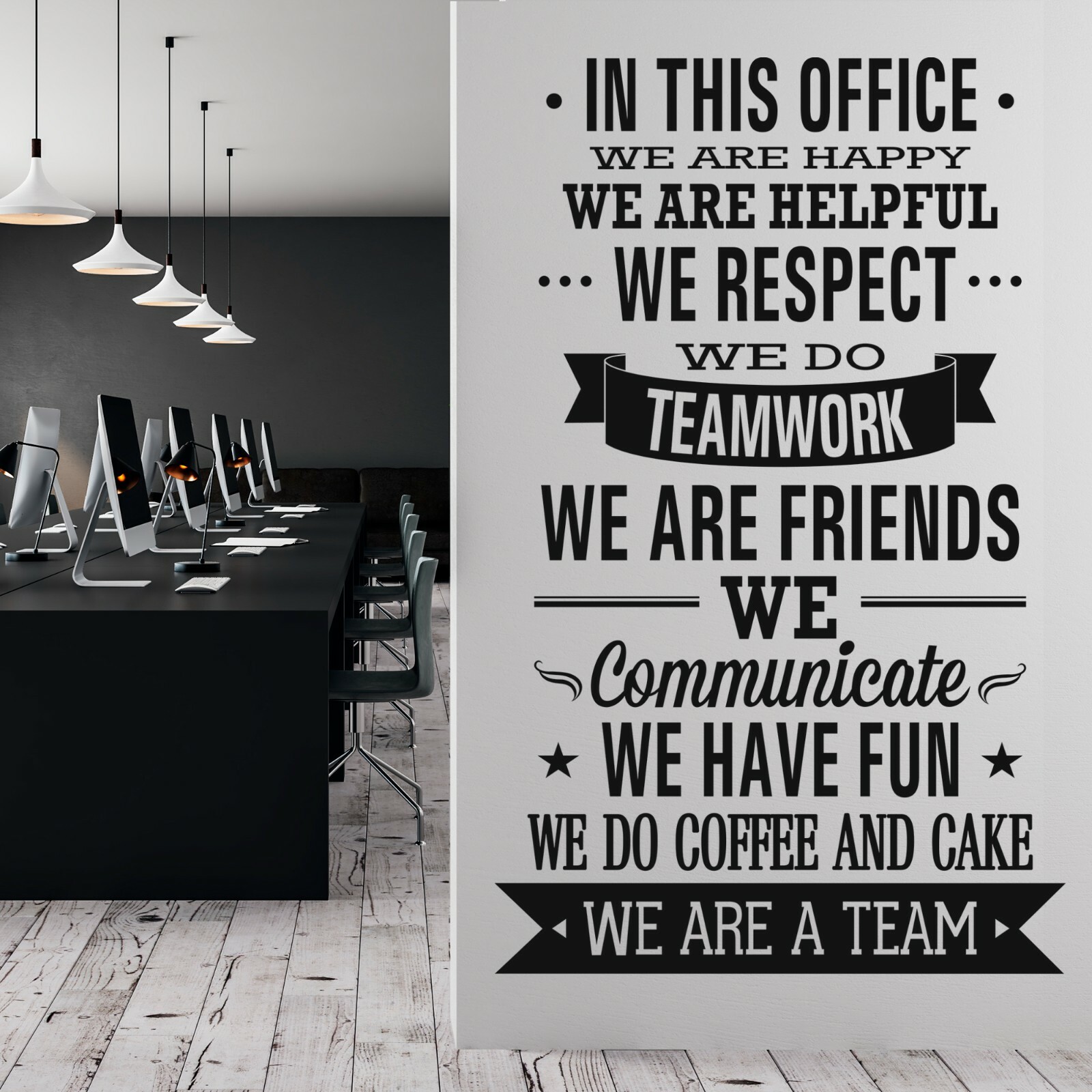 IN THIS OFFICE – Wall Sticker, Office Wall Decal, Motivation Lettering, Decor