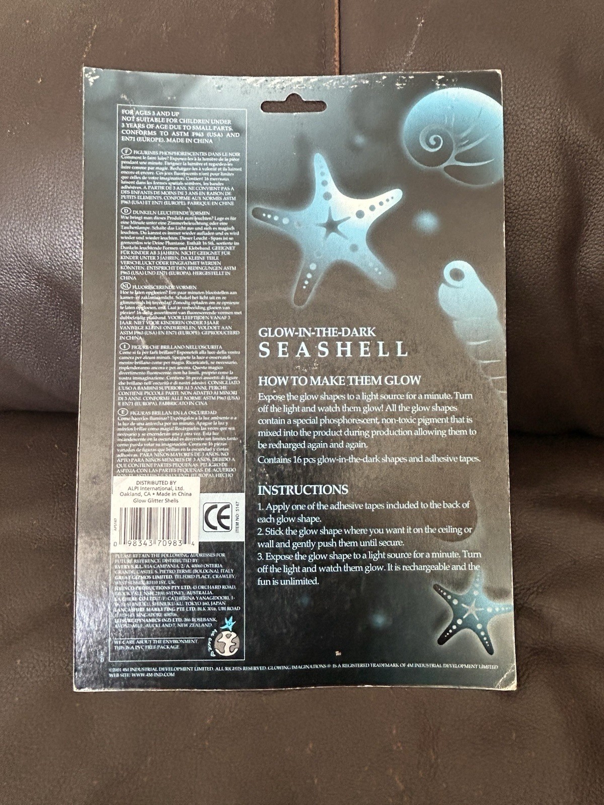 Glowing Imaginations Glow In The Dark Seashells NIP