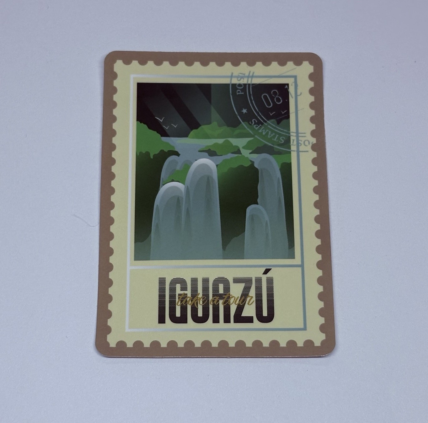 Iguazu Falls Postage Stamp Novelty Sticker Vinyl Decal Travel Cool Art Tc9