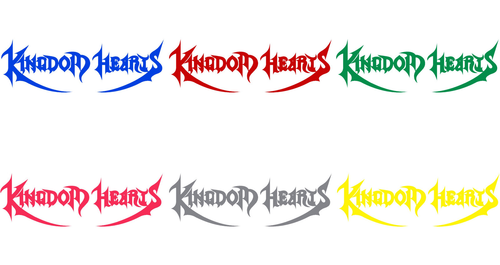 Vinyl Decal Truck Car Sticker Laptop – Kingdom Hearts Lettering Font