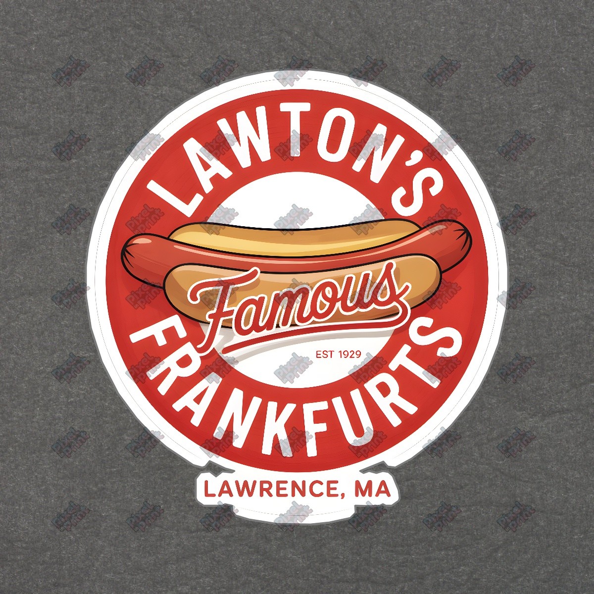 Vintage Lawtons Frankfurts Sign Iconic Hot Dog Logo Established 1929 #8595
