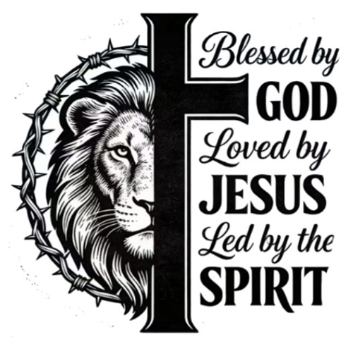 An Inspirational Religious Blessed By God High Quality Vinyl Sticker 3.3" x 3.7"