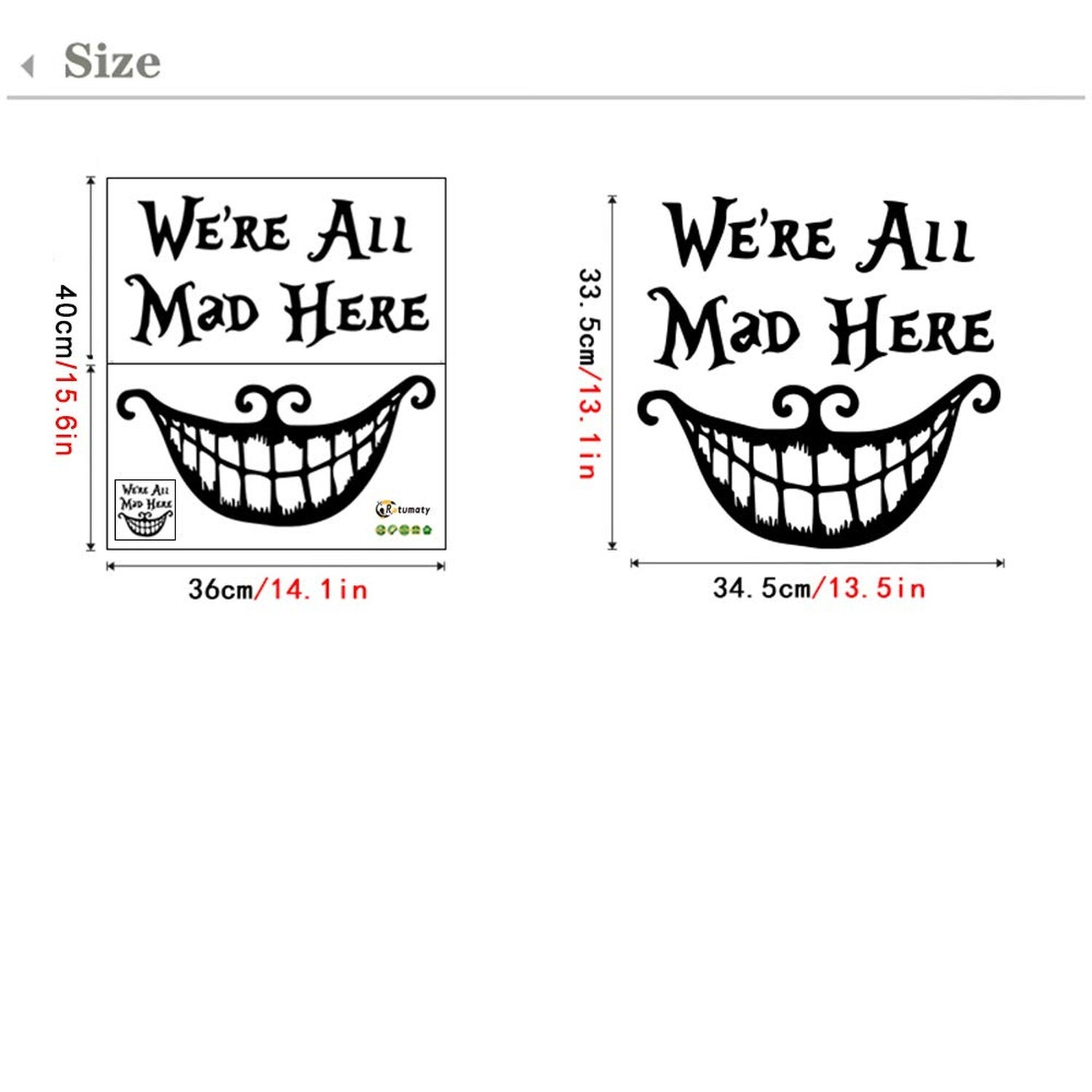 Halloween ‘Smiling Face’ Thriller Wall Decals Cool Wall Sticker for