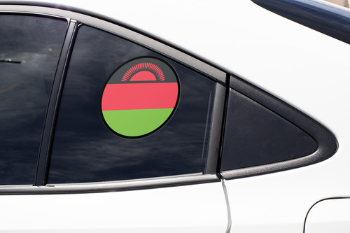 Malawi Flag Circle Sticker Decal