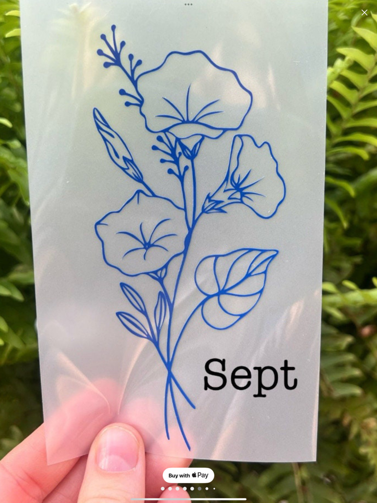 Birth Flower Vinyl Decal – Custom Bouquet Sticker – Floral Design 5 INCHES TALL