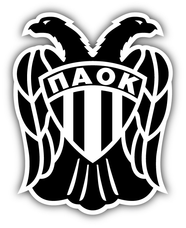 PAOK FC Greece Soccer Football Logo Car Bumper Sticker Decal 4" x 5"