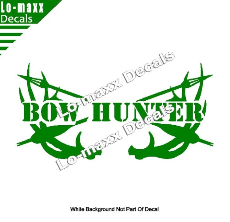 Bow Hunter Die Cut Vinyl Decal – Archery Deer Hunting Truck Car Window SUV