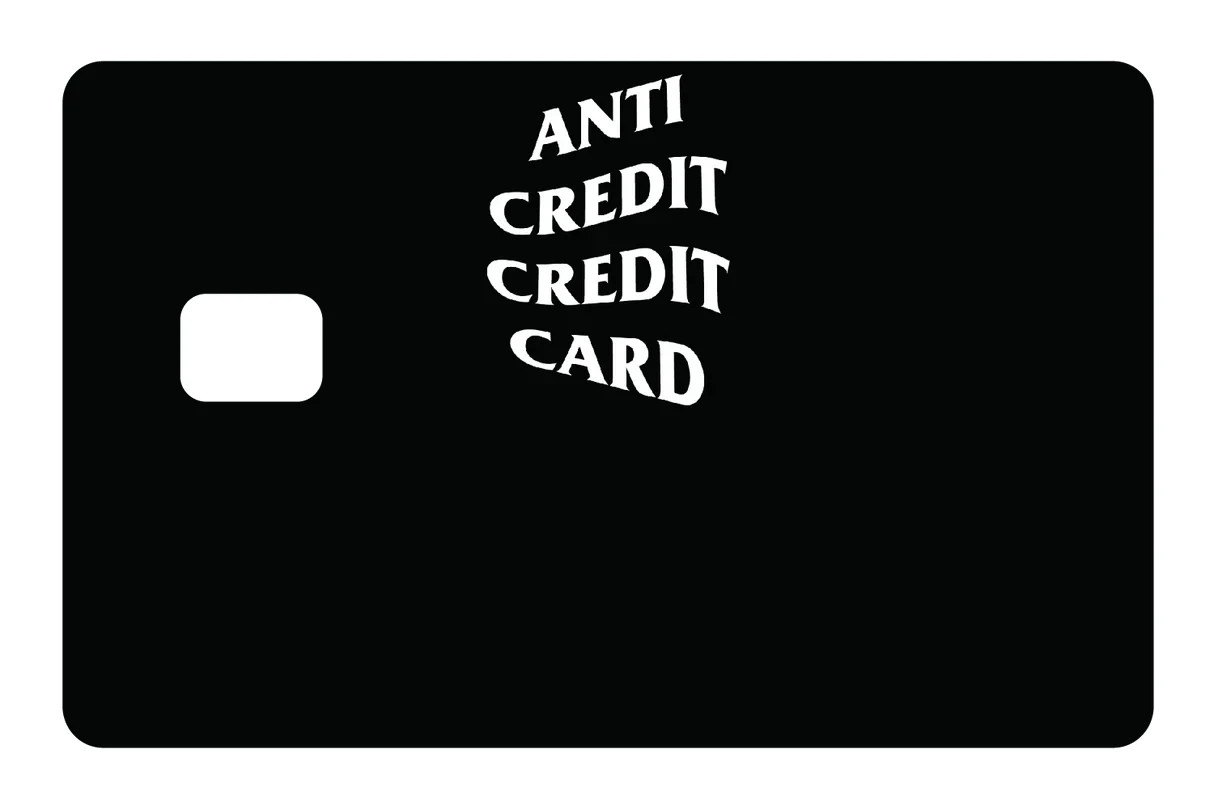 Anti Credit Debt Humor Novelty Card Skin 4 Pack Financial Meme Funny Decal