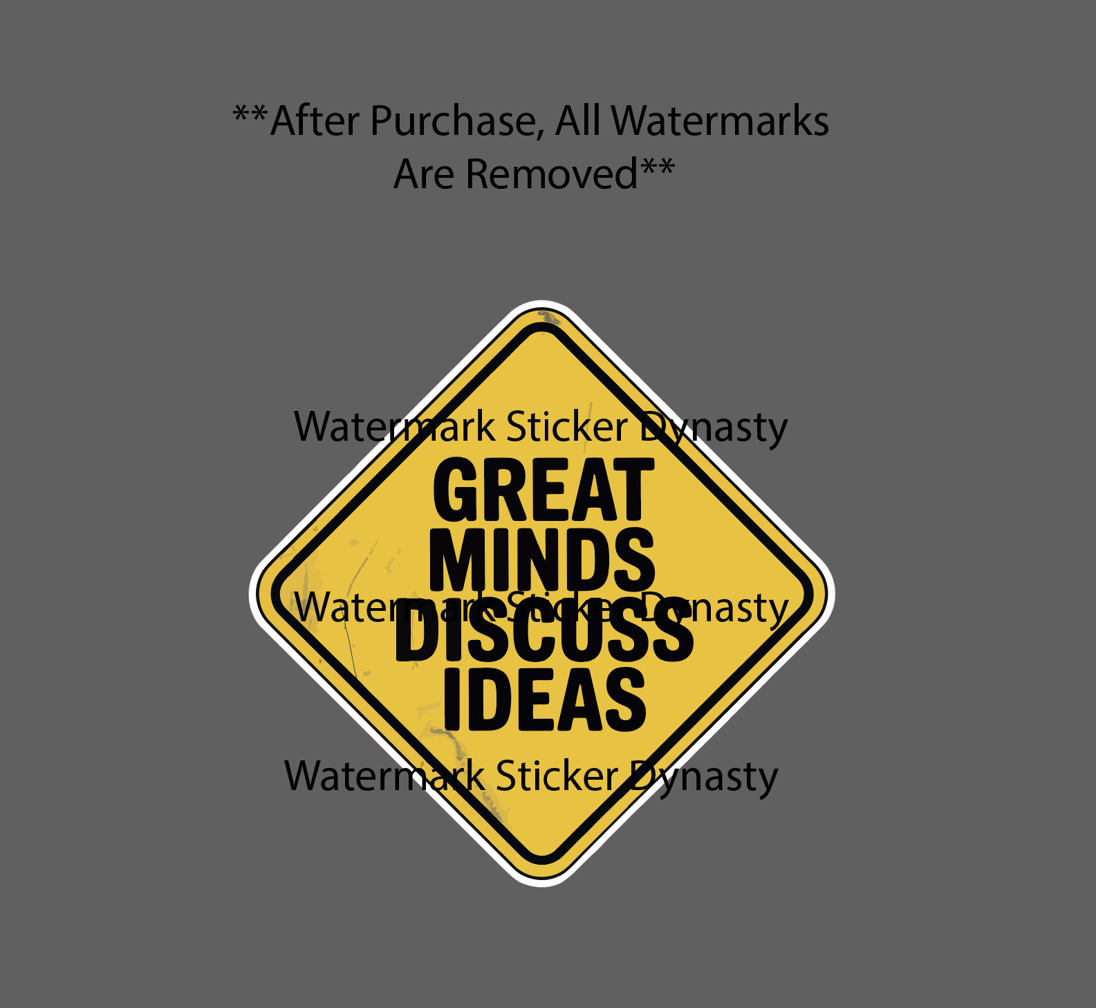 Great Minds Discuss Ideas Sticker Waterproof Decal Quote Business Money Gift NEW