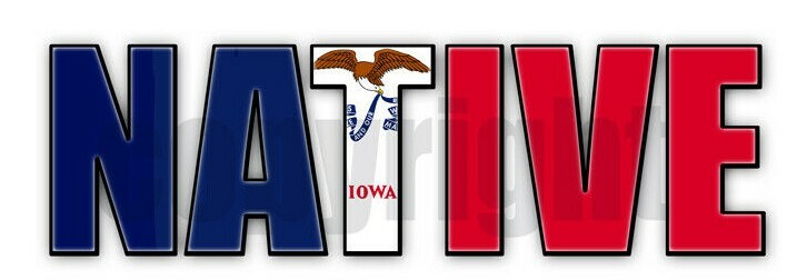 Iowa Native Flag Stickers Iowa Flag Decals Iowa Flag Stickers