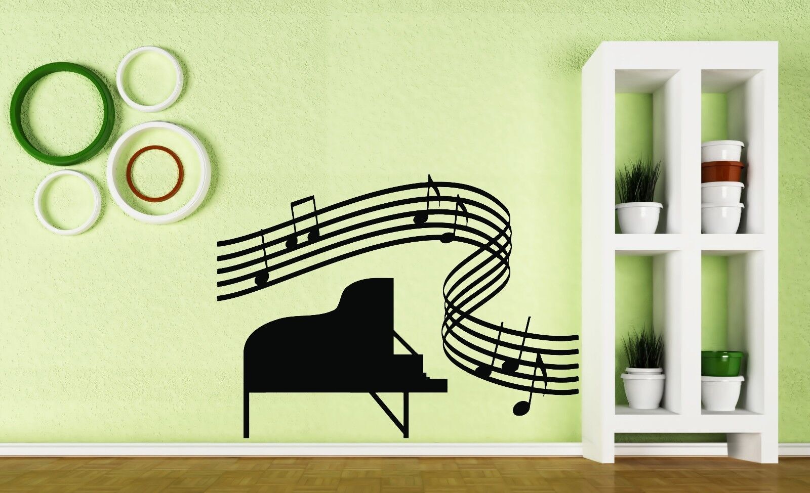 Piano Vinyl Wall Sticker Decal Music Room Sheet Music Score (n166)