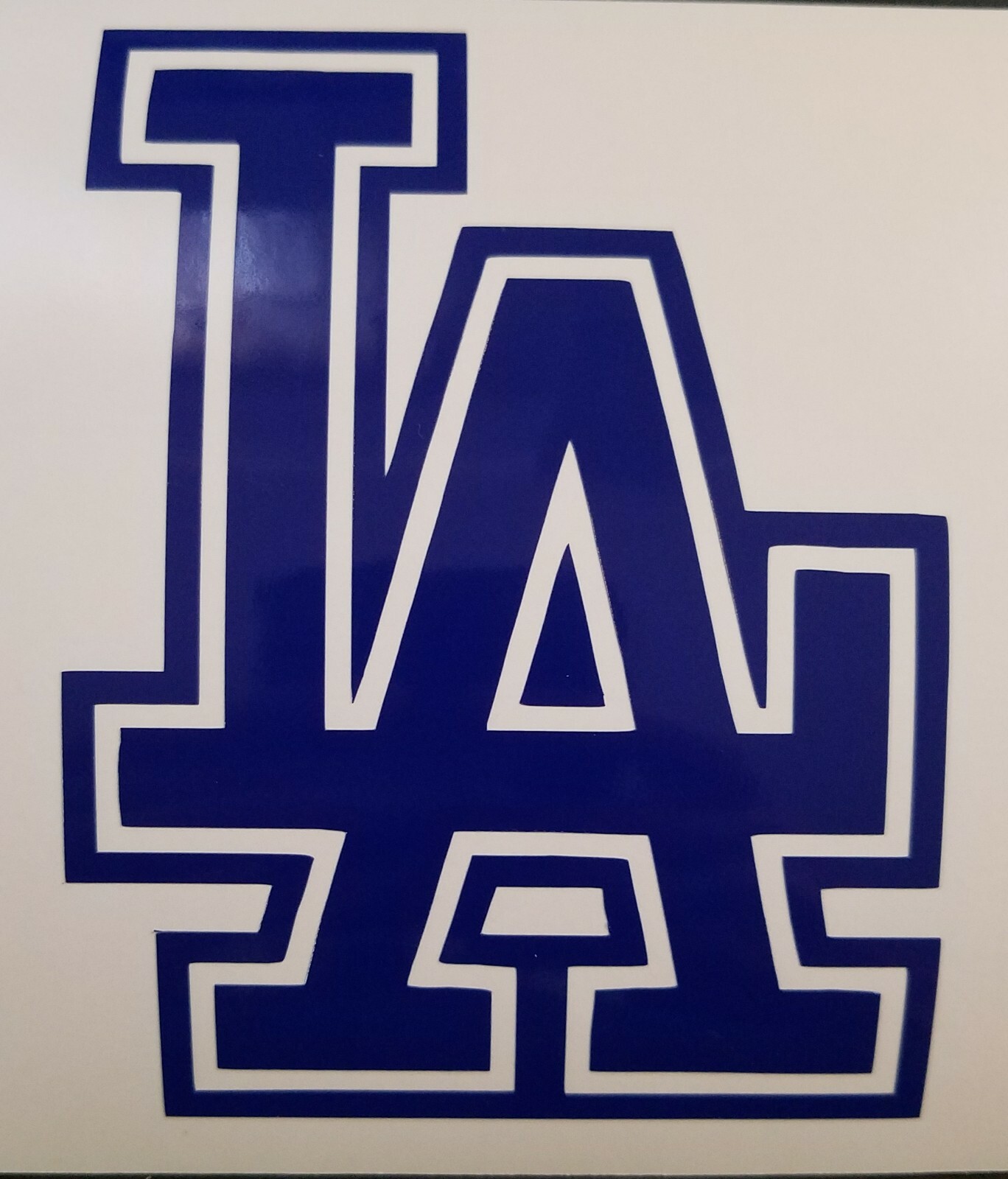 LA Dodgers LA Logo Vinyl Decal Windows Cars Trucks Laptops Lockers Starbucks Cup