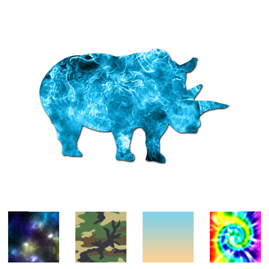 Rhino Rhinoceros – Vinyl Decal Sticker – Multiple Patterns & Sizes – ebn571