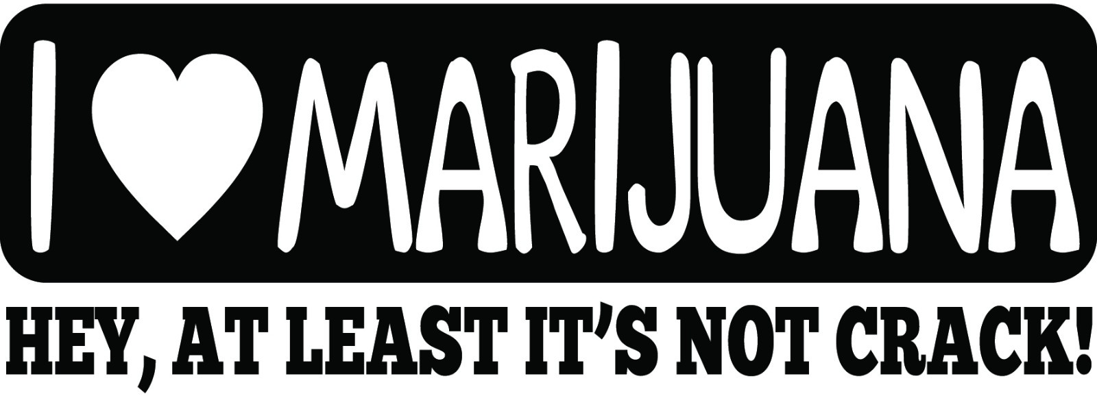Bold Cannabis Love: 'I Love Marijuana' Decal Sticker – 6214