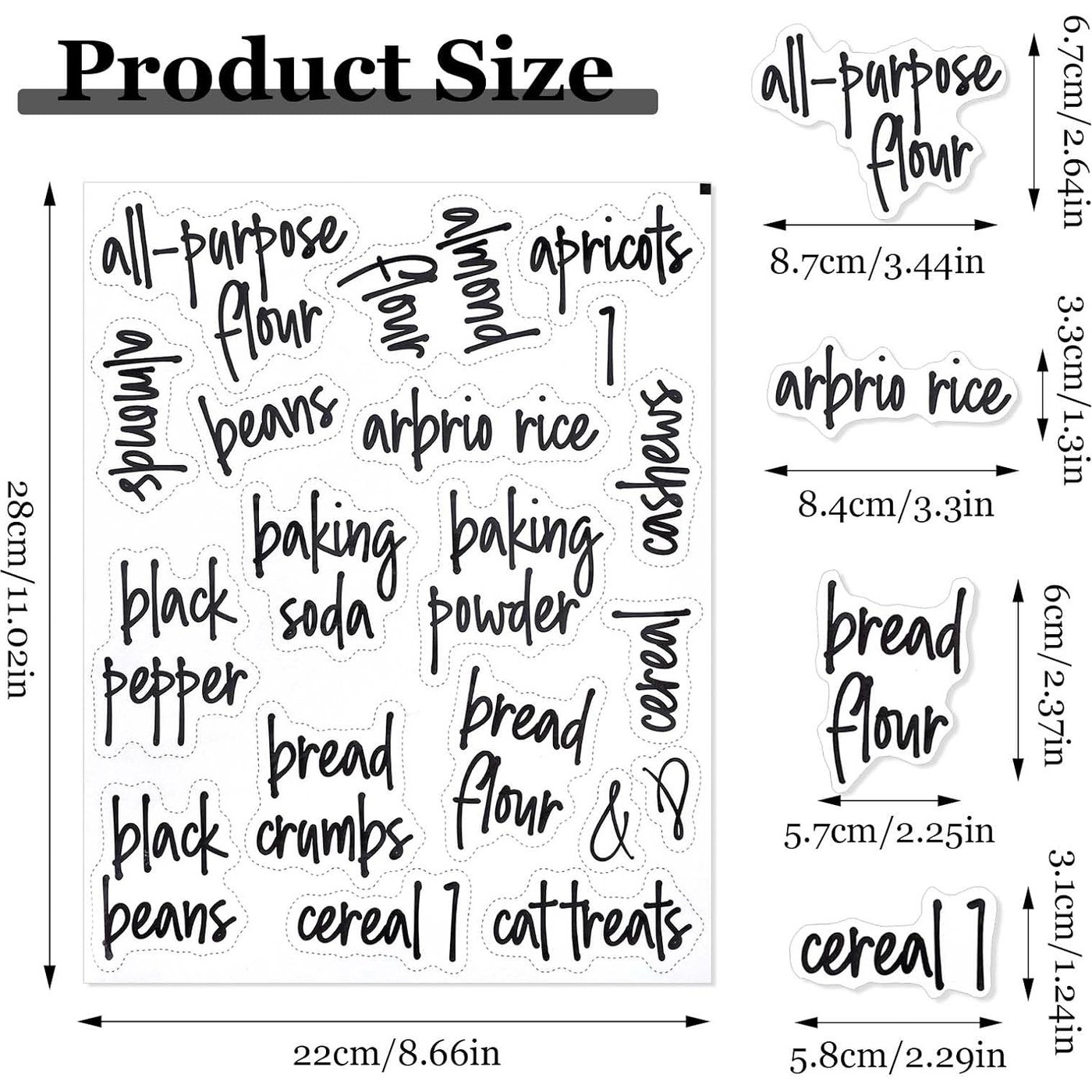 168pcs Pantry Labels Food Container Storage Kitchen Organize