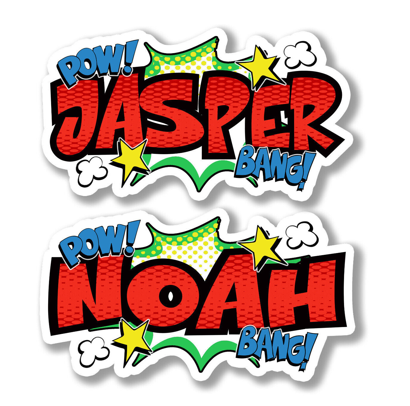 Custom Vinyl Name Sticker for Comic Hero Fans Superhero Themed Personalized Gift