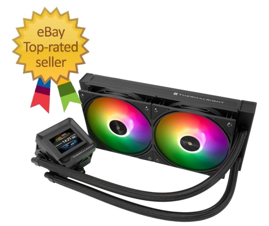 FW 240 SE ARGB Black-Aio CPU Liquid Cooler,Ips LCD Screen with 320 * 240 Resolut