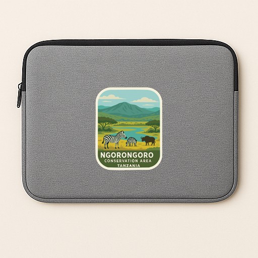 Ngorongoro Tanzania Iron On Heat Transfer Vinyl HTV Die-Cut World National Parks