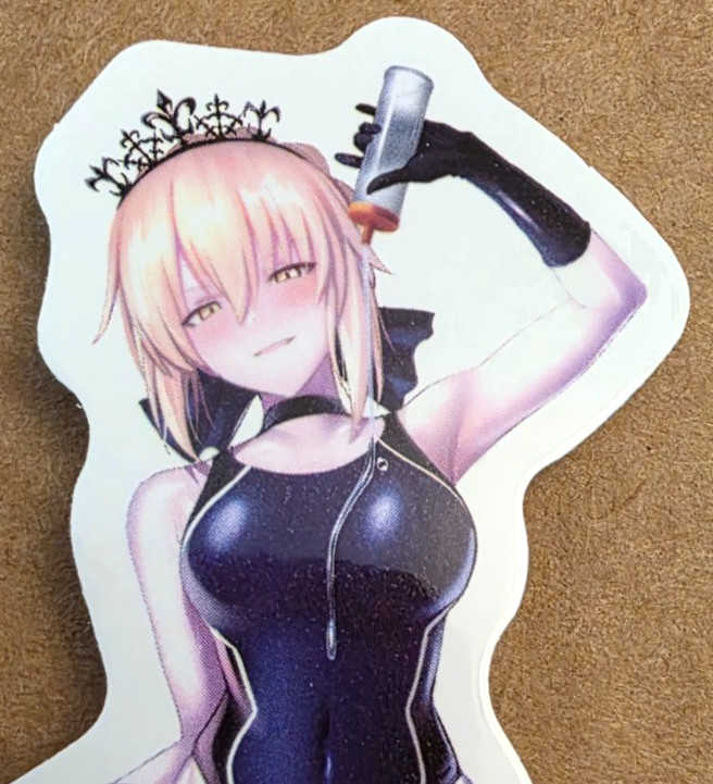Waifu Sticker Girl Idol Queen Bikini Princess Beach Emo Anime Manga Pin Up Pinup