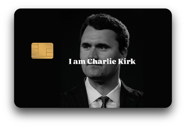 Charlie Kirk "Freedom" Credit Card Skin 2-Pack – Sticker UV Vinyl Decal