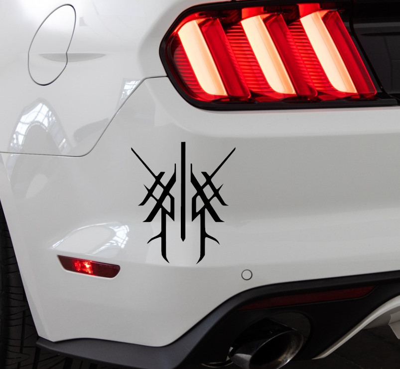 House of Salvation Destiny Fallen Indoor/Outdoor Vinyl Decal Matte Black/White