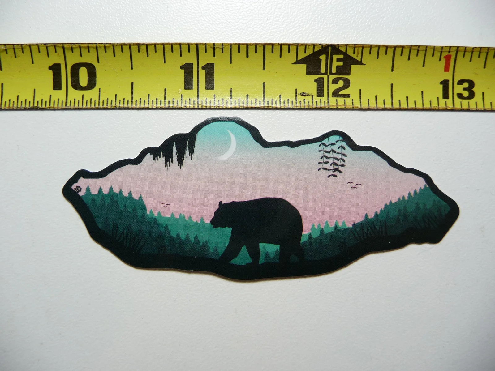 BEAR WALKING MOUNTAIN WOODS SMALL STICKER DECAL HIKING CAMPING WOODS GEAR