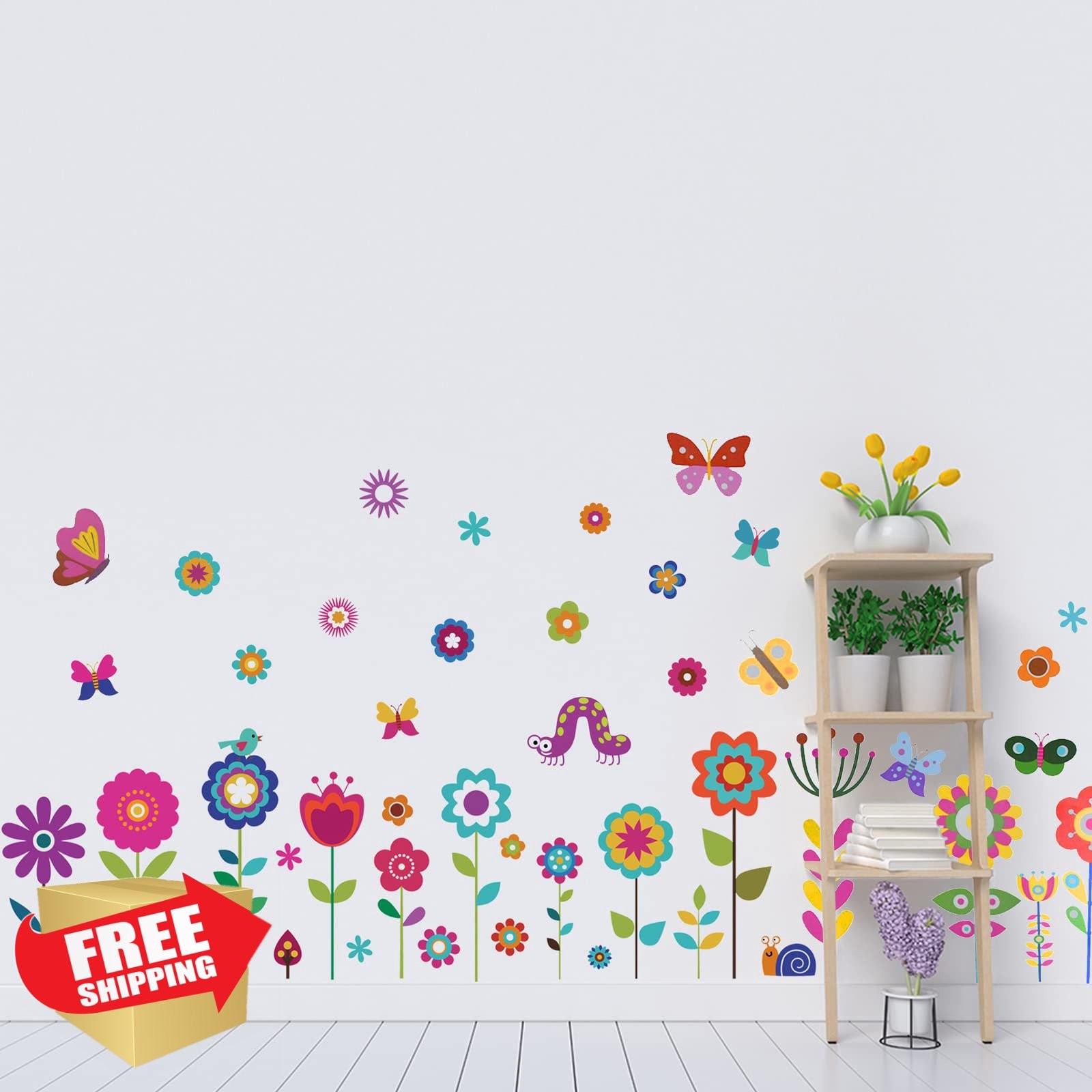 Maydahui Garden Flower Wall Decals